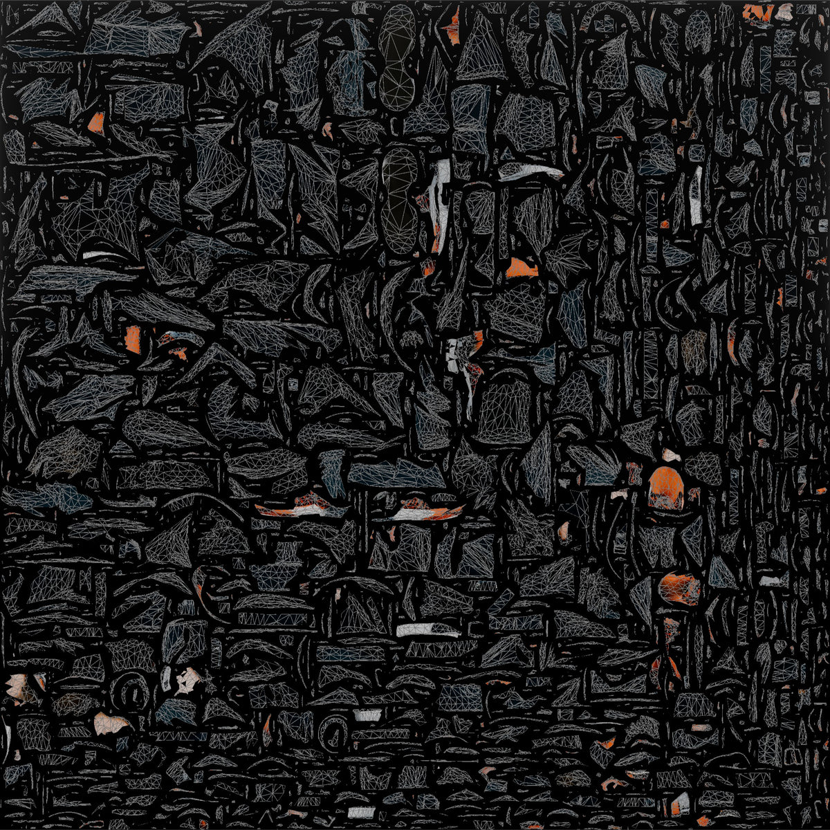 Techwear Man Pulling Up His Collar - UV layout, base color map