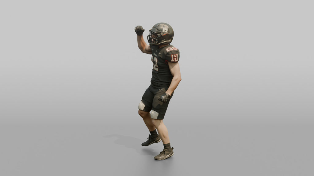 Player Pumping His Fist in Celebration