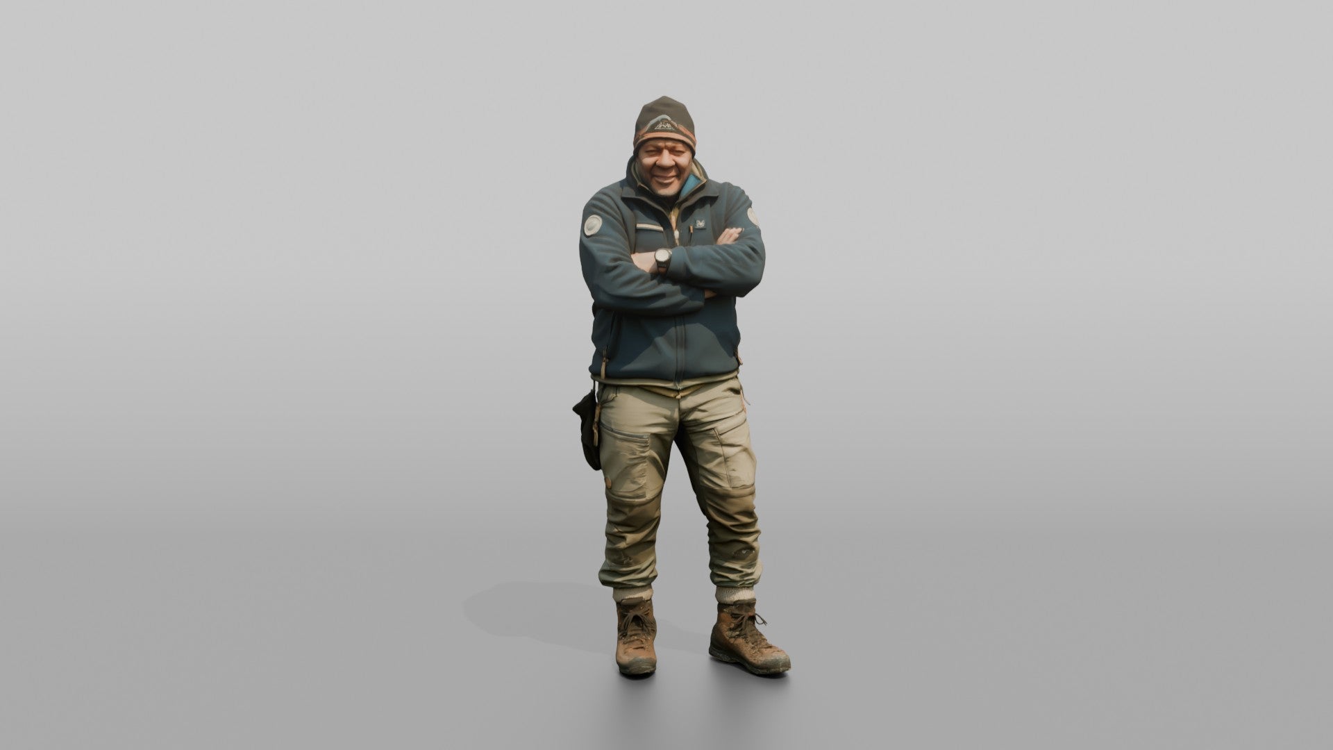Expeditioner Standing with Arms Crossed