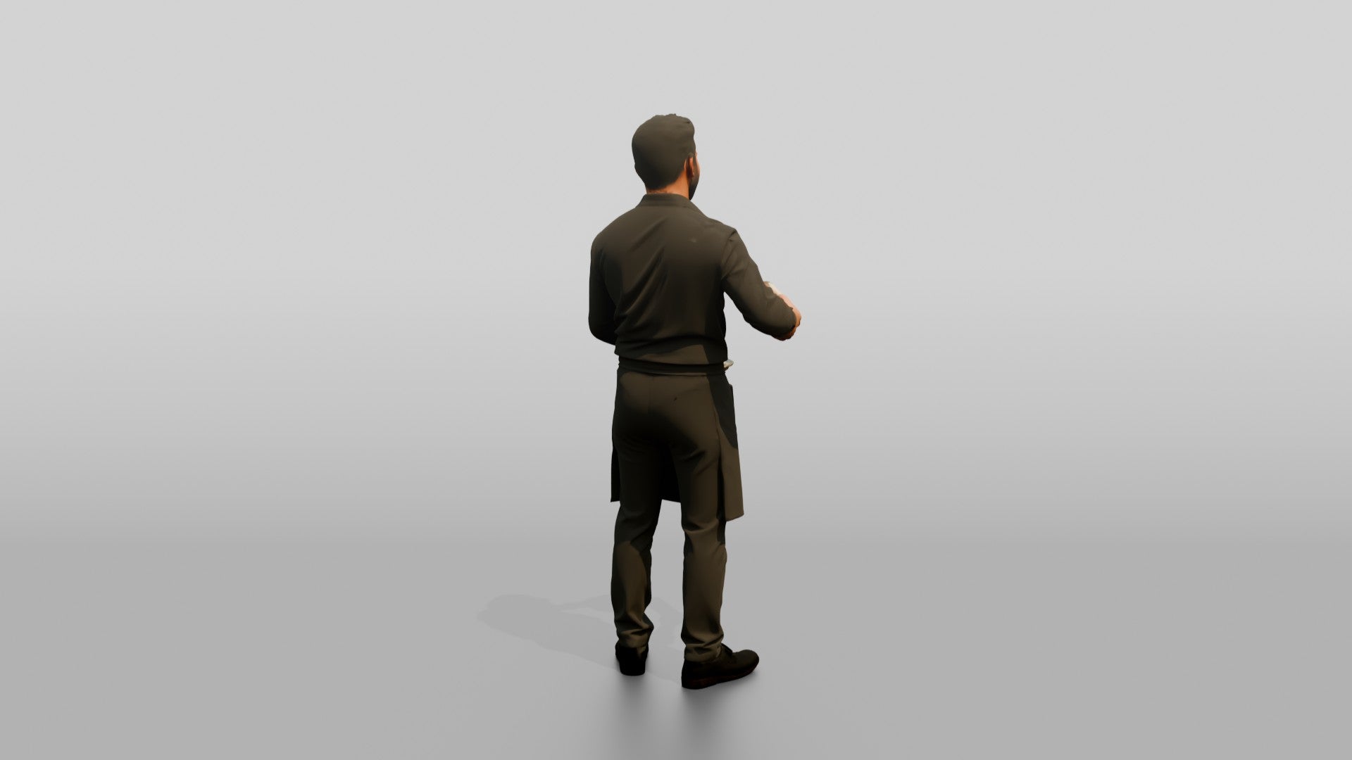 Server Holding a Bottle of Red Wine