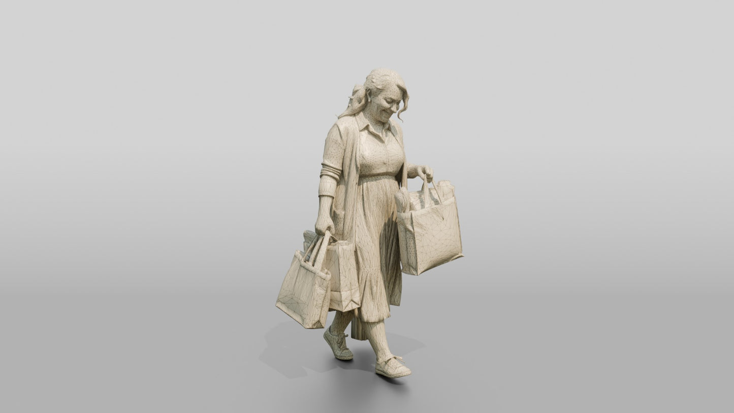 Woman Carrying Shopping Bags