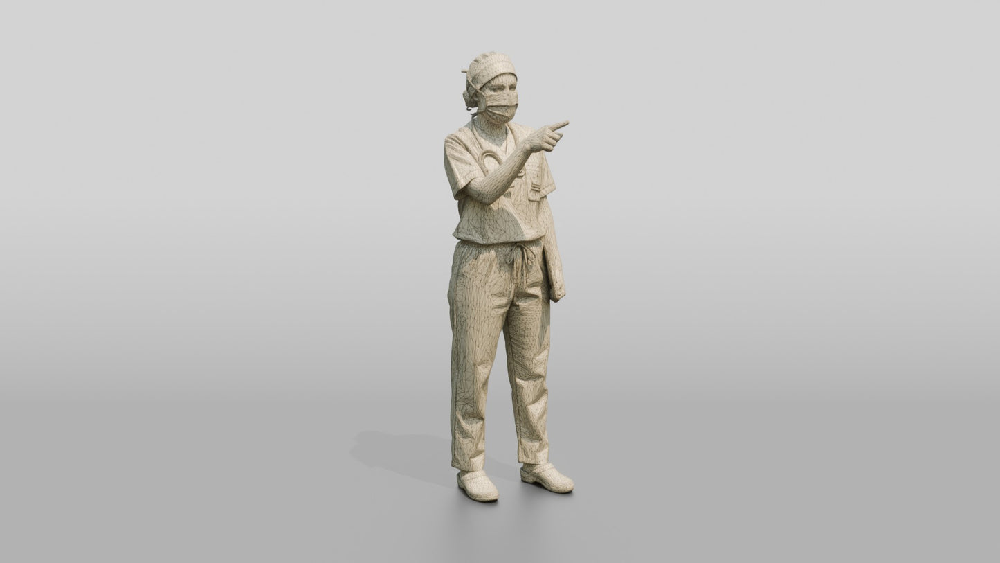 Young Middle Eastern Woman Doctor Pointing