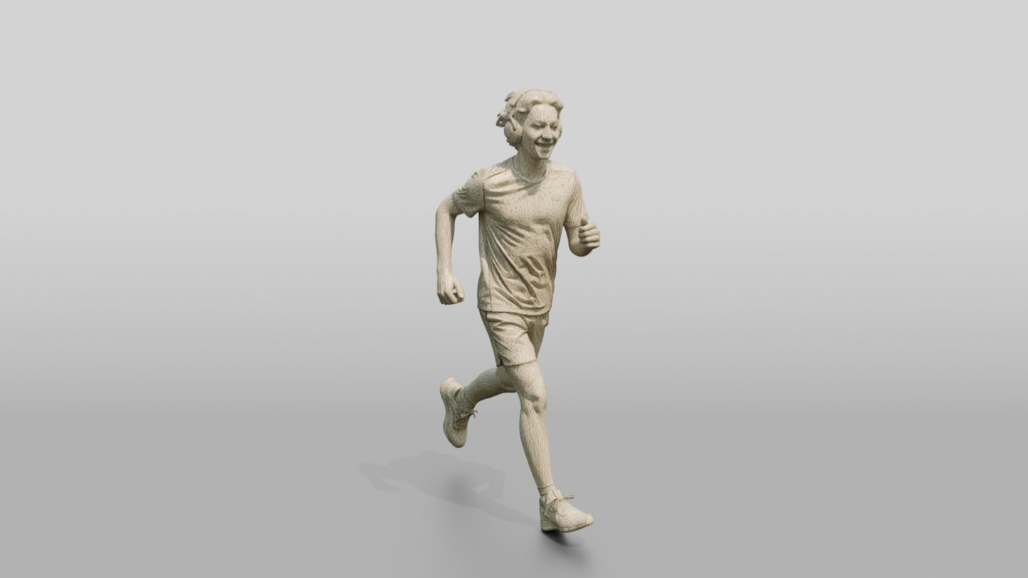 Teenage Boy Jogging with Headphones