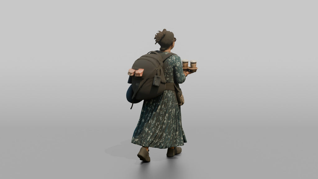 Traveler Carrying Coffee To The Gate