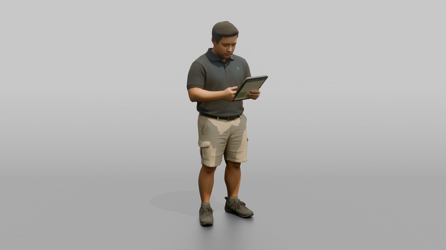Vacationer Wearing Polo Shirt