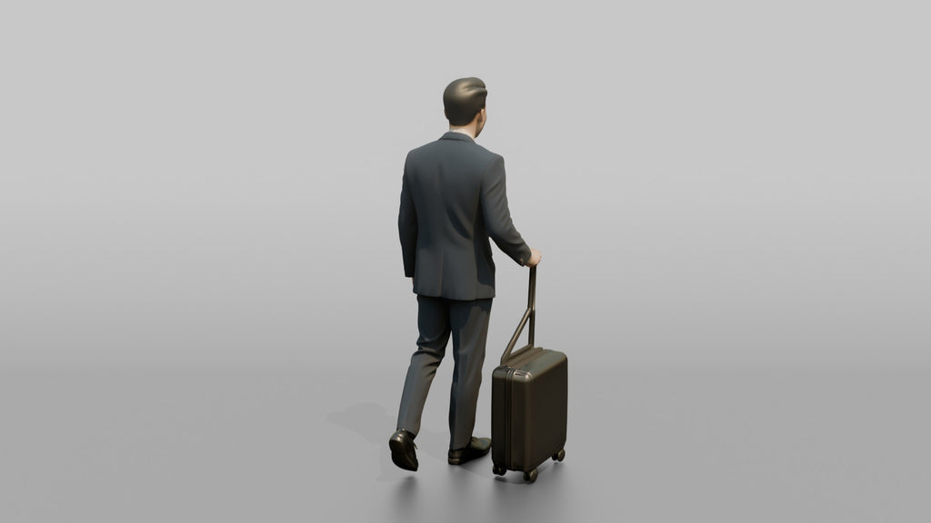 Caucasian Flight Attendant Holding a Coffee Tray