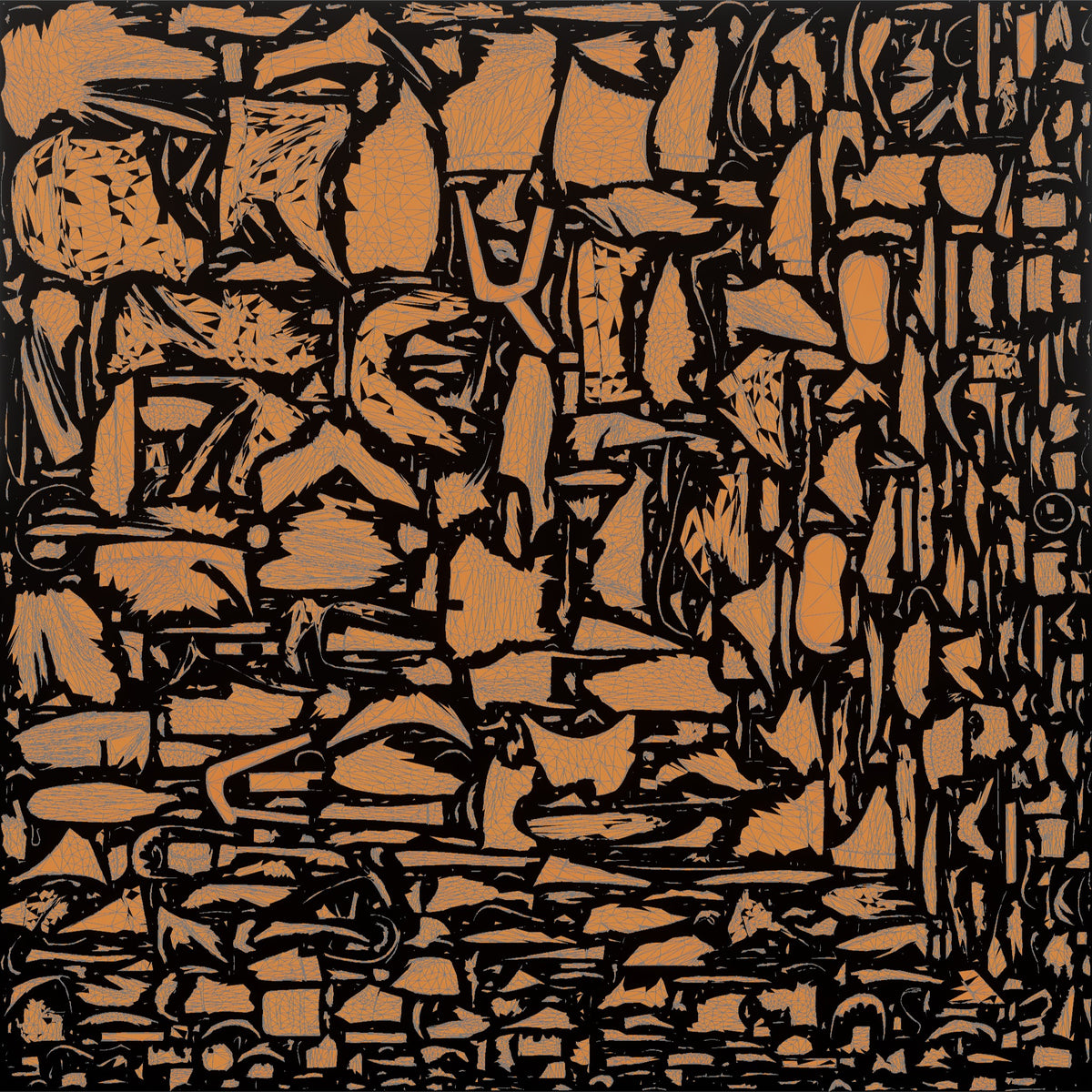 Grandfather Holding A Coffee Mug With Both Hands - UV layout, metallic roughness map