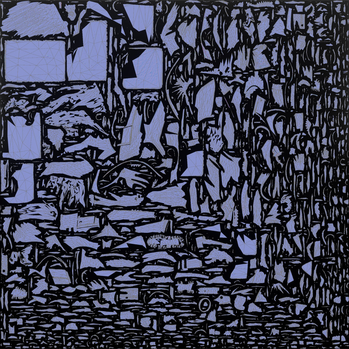 African Woman in Denim Vest Sitting on Concrete Block - UV layout, normal map