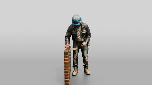Construction Worker Man 54 - 3D character model, view 1
