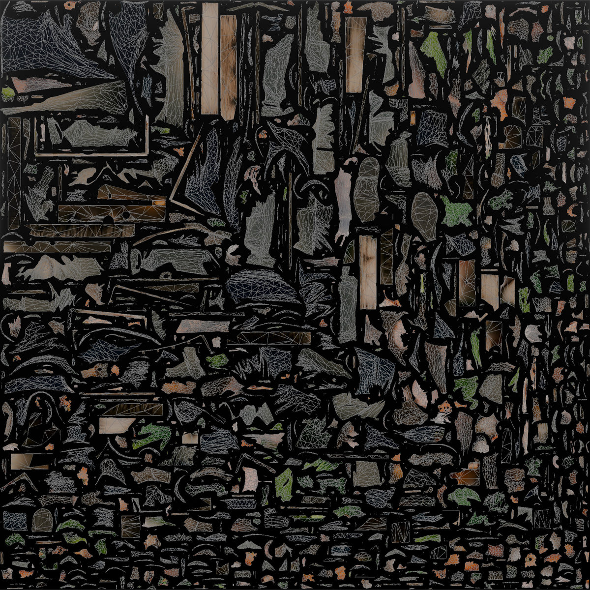 Farmer Carrying Wooden Crate Filled Harvested Organic - UV layout, base color map