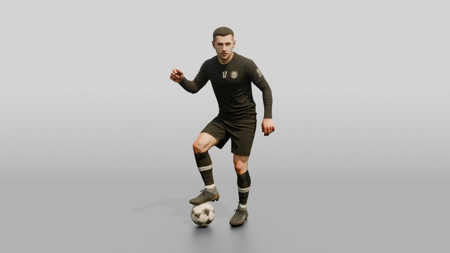 Soccer Player Trapping Ball Under Sole