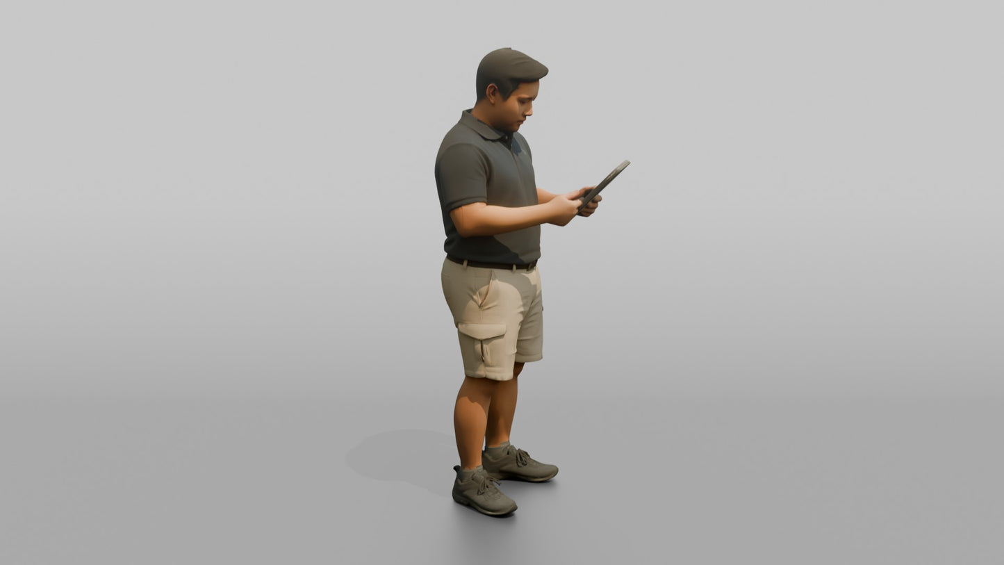 Vacationer Wearing Polo Shirt