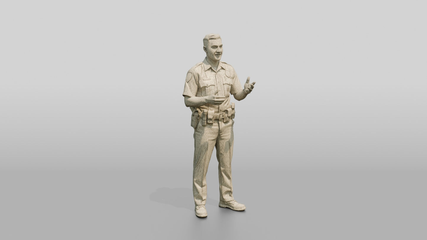 Male Police Officer in Conversation