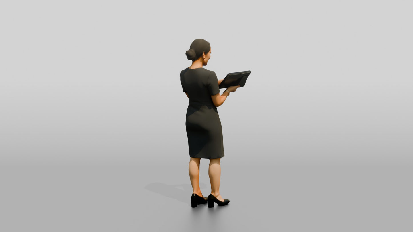 Businesswoman Presenting a Chart on a Laptop