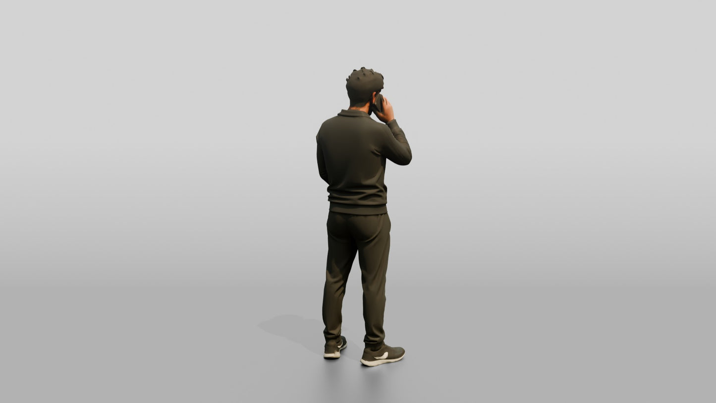 Middle Eastern Male On The Phone