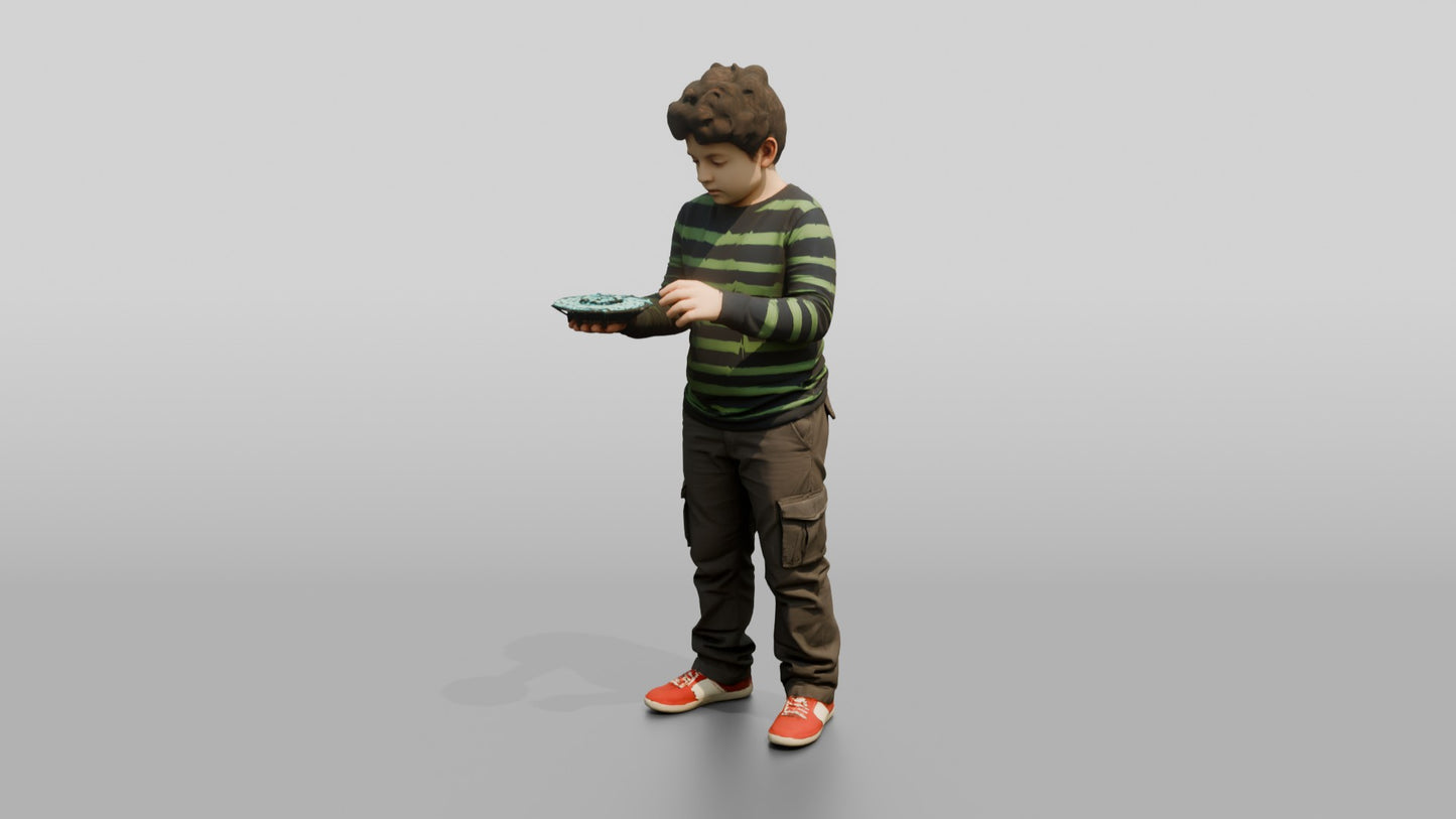 Boy Launching Toy Drone
