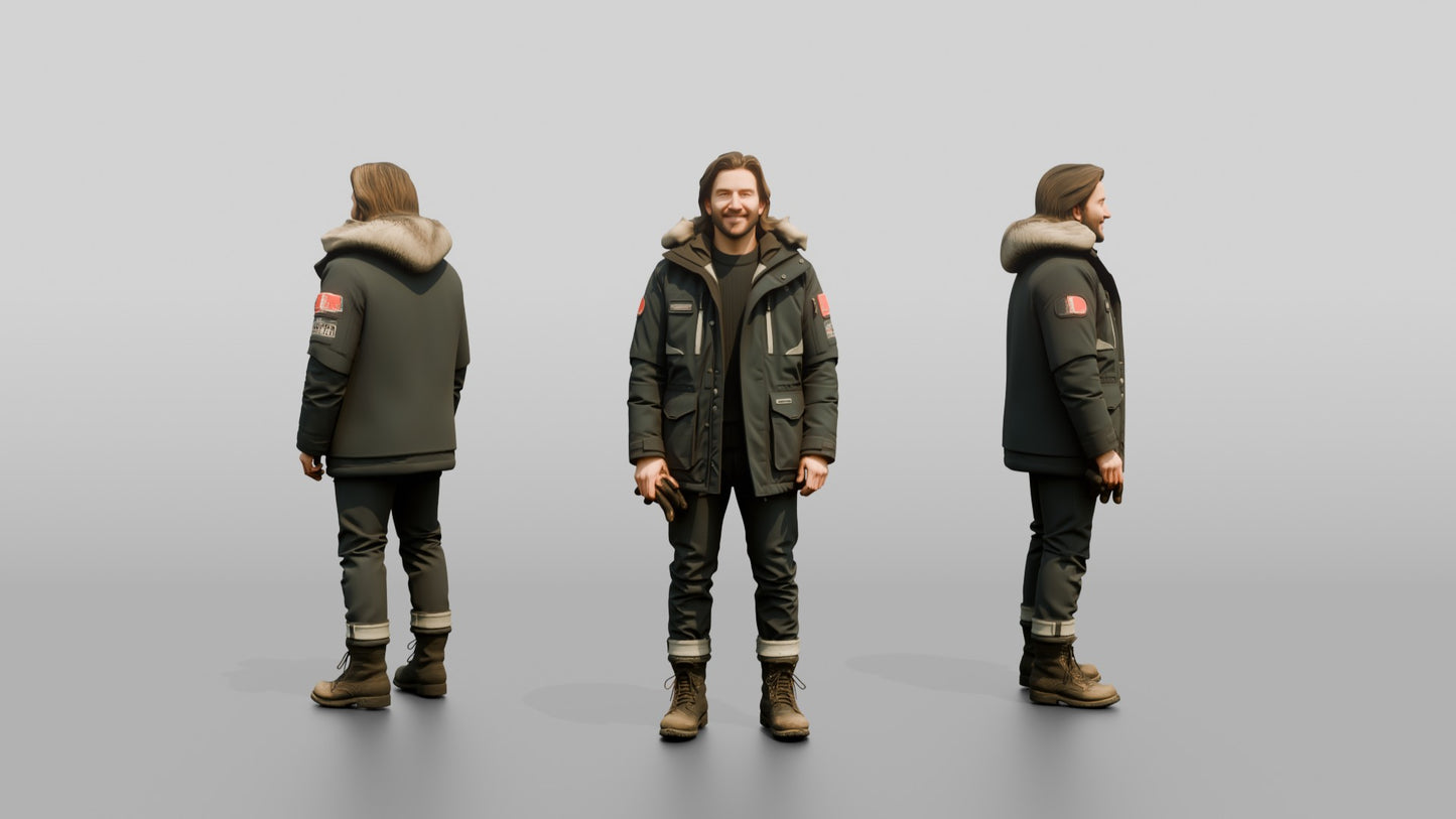Canadian Man in Technical Winter Parka