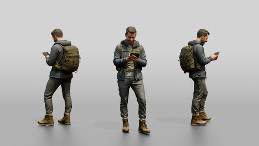 Man Checking Mountain Pass Map