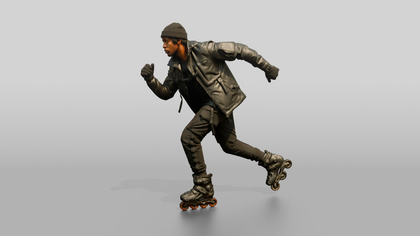 Inline Skater Man in Action