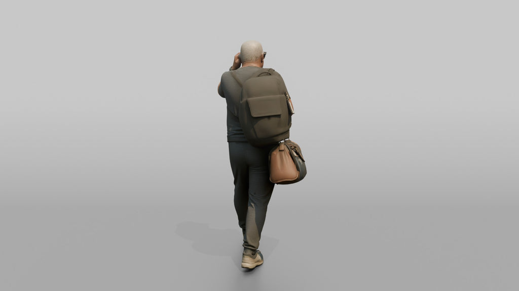 Traveler Putting On Sunglasses In Terminal