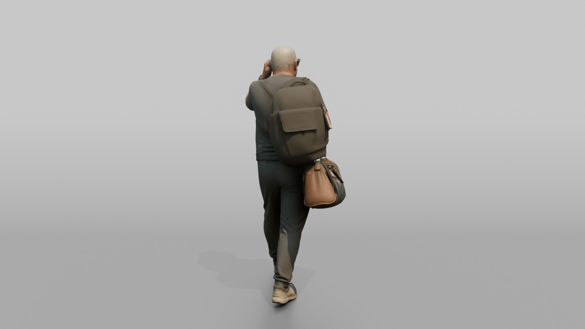 Traveler Putting On Sunglasses In Terminal