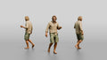 Man with a Drink in Linen Shorts