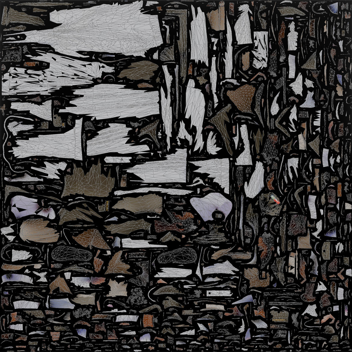 African Man in White Jalabiya Checking His Watch - UV layout, base color map
