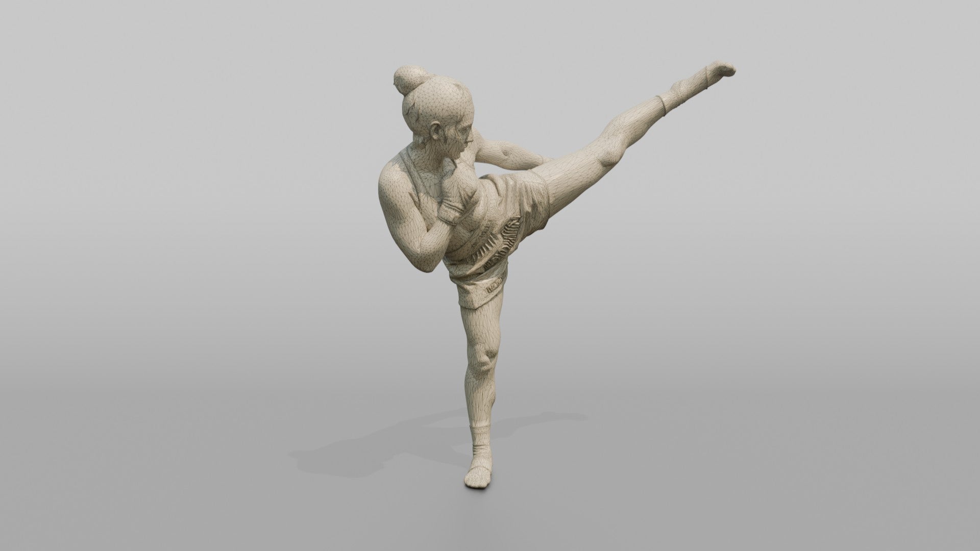 Kickboxer High Spinning Back Kick
