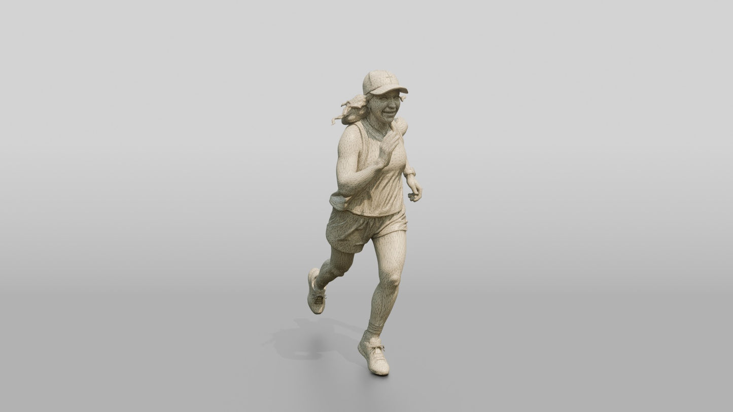 Latina Woman Running on the Boardwalk