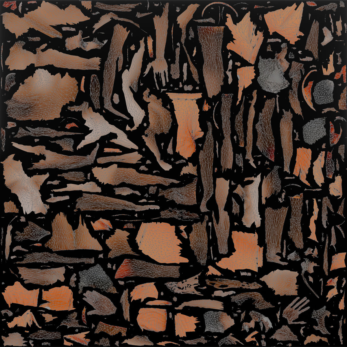 Bodyweight Athlete Man Holding A Side Plank - UV layout, base color map