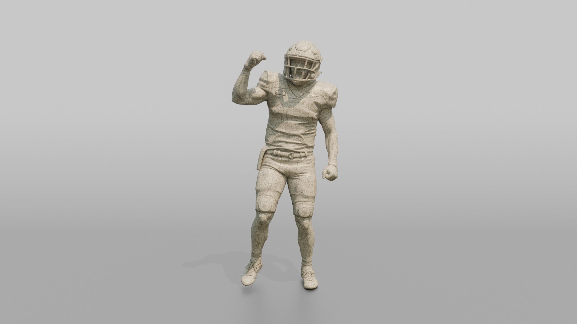 Player Pumping His Fist in Celebration