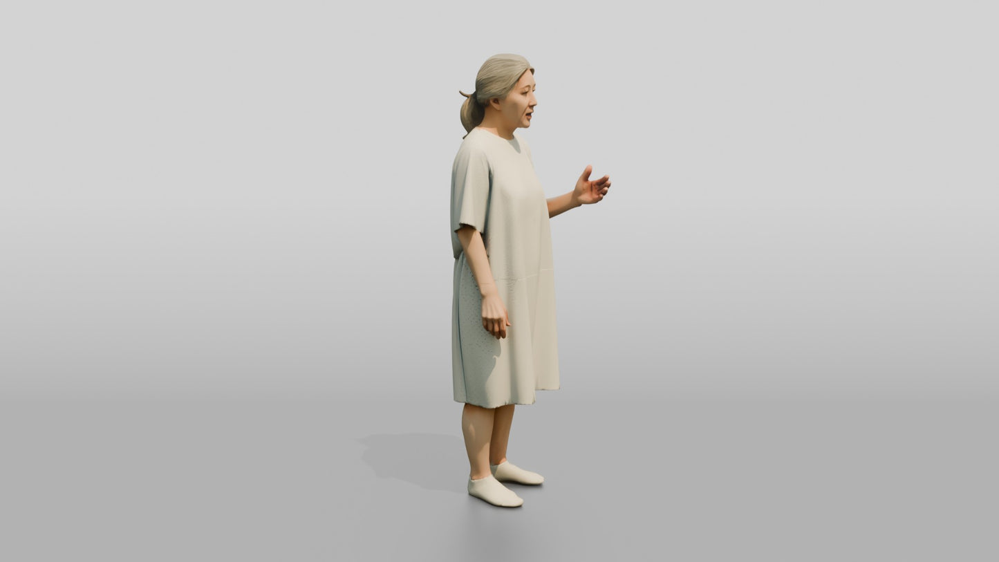 Elderly Woman Patient Talking and Gesturing