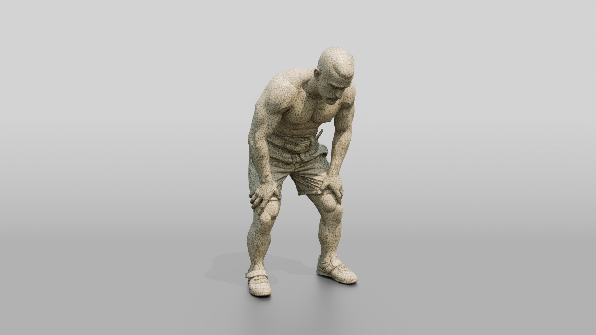 Man Resting After Heavy Lift