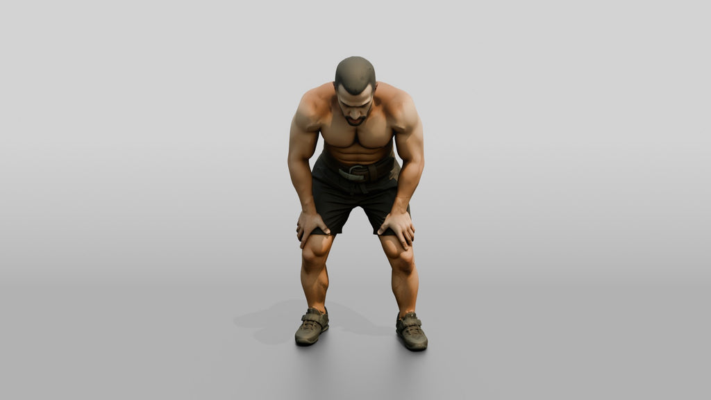 Man Resting After Heavy Lift