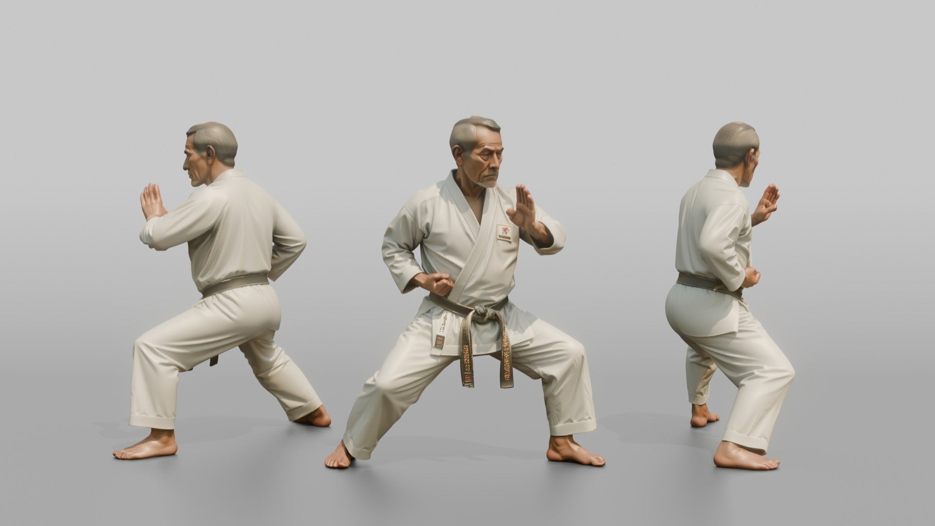 Karate Master Knife-Hand Block