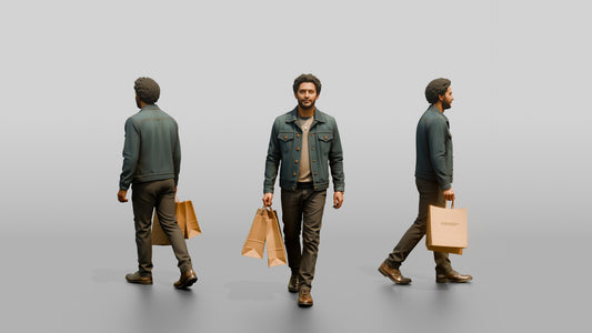 Afro-Latino Man in Casual Denim Jacket