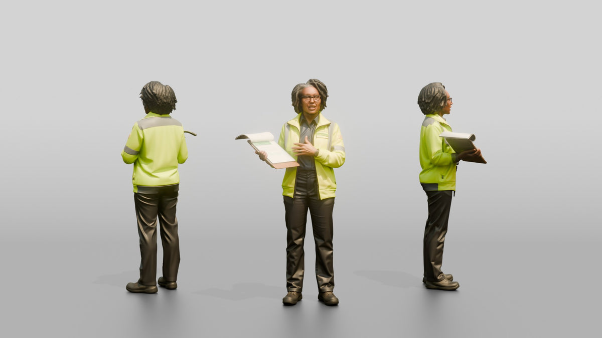 Construction Worker Woman 97 - 3D character model