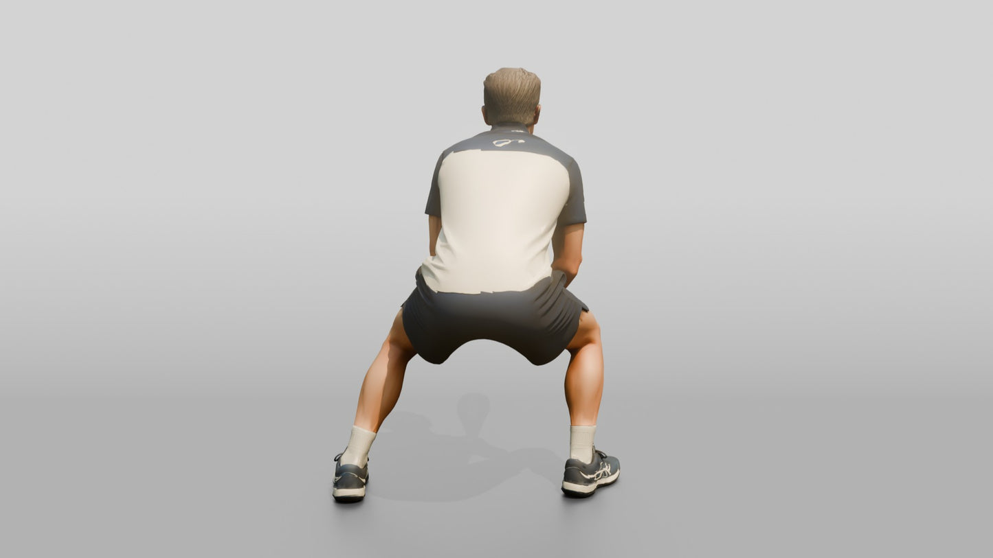 Slim Tennis Player in an Agile Ready Stance