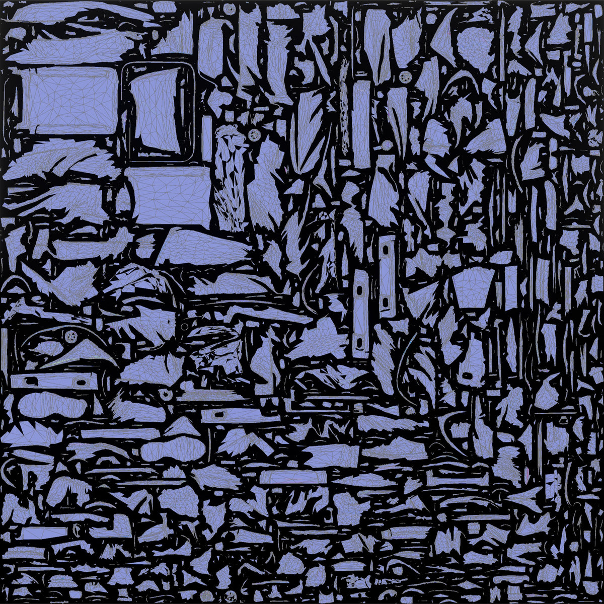 Elderly Man with Glasses Walking with Backpack and Carry-On - UV layout, normal map