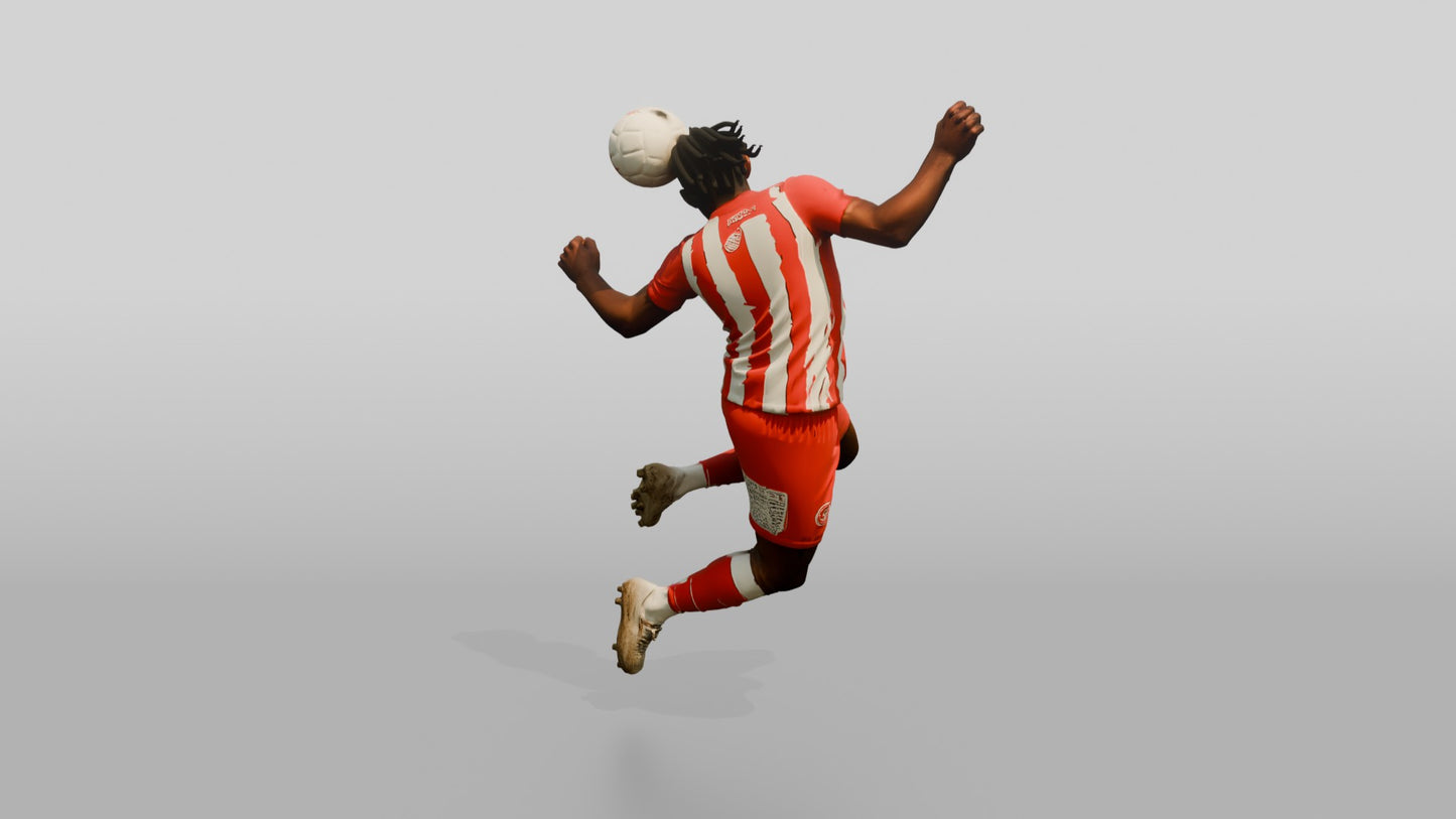 Soccer Player Jumping for a Header