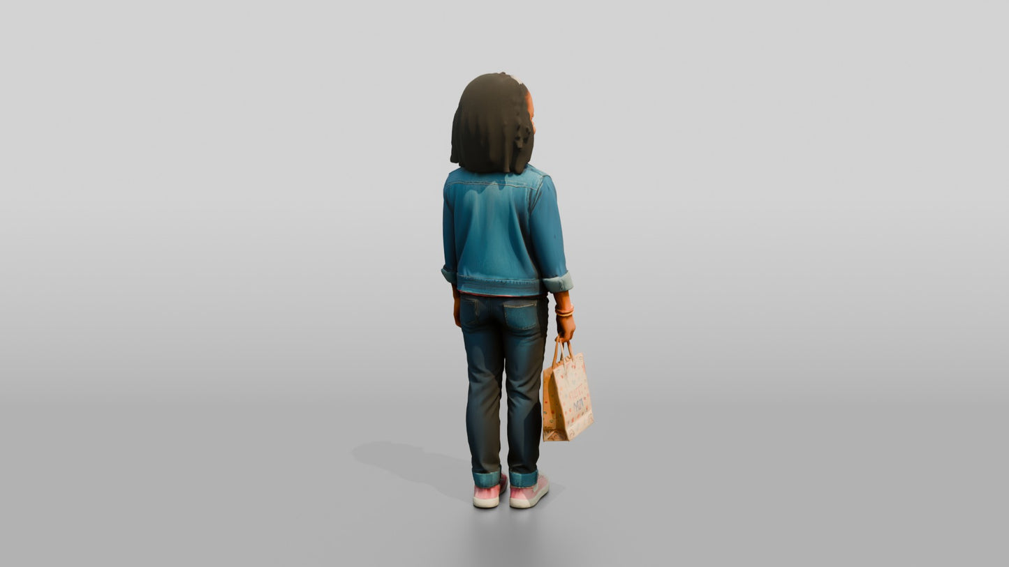Brazilian Girl in Mini Denim Jacket