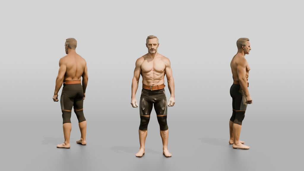 Distinguished Man in Fitness Pose