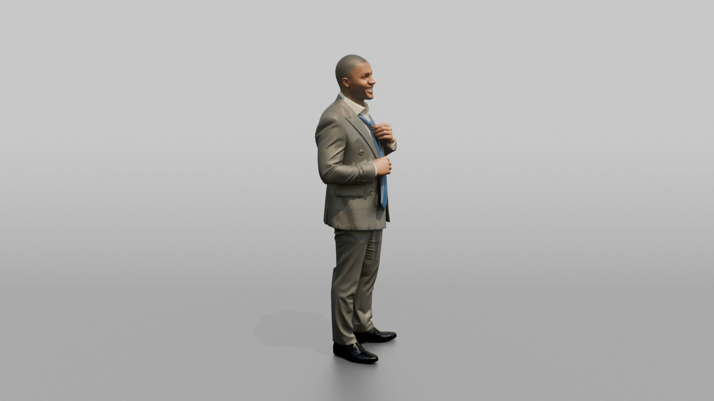 Wedding Guest Loosening His Silk Tie