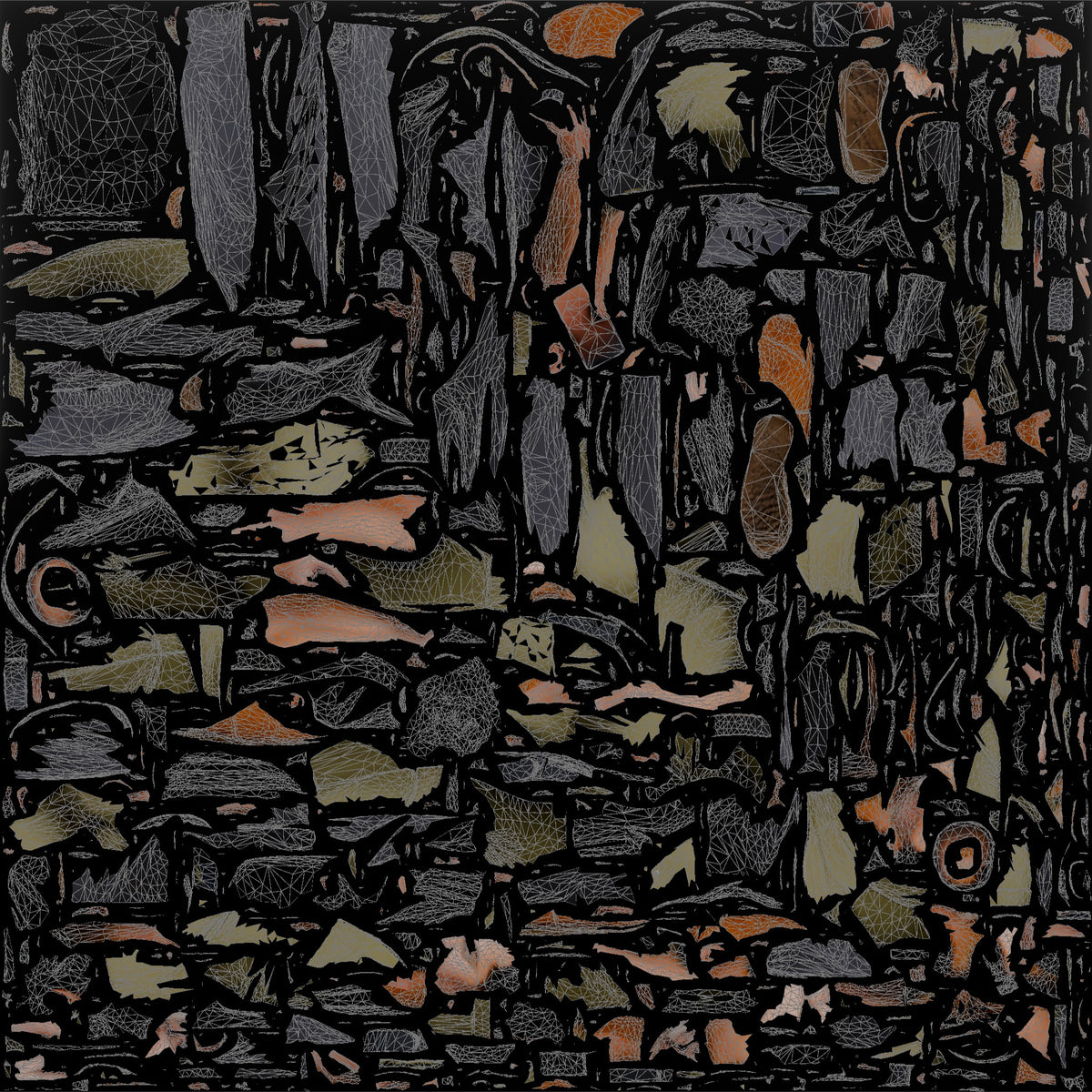 African Man with a Backpack Checking His Phone - UV layout, base color map
