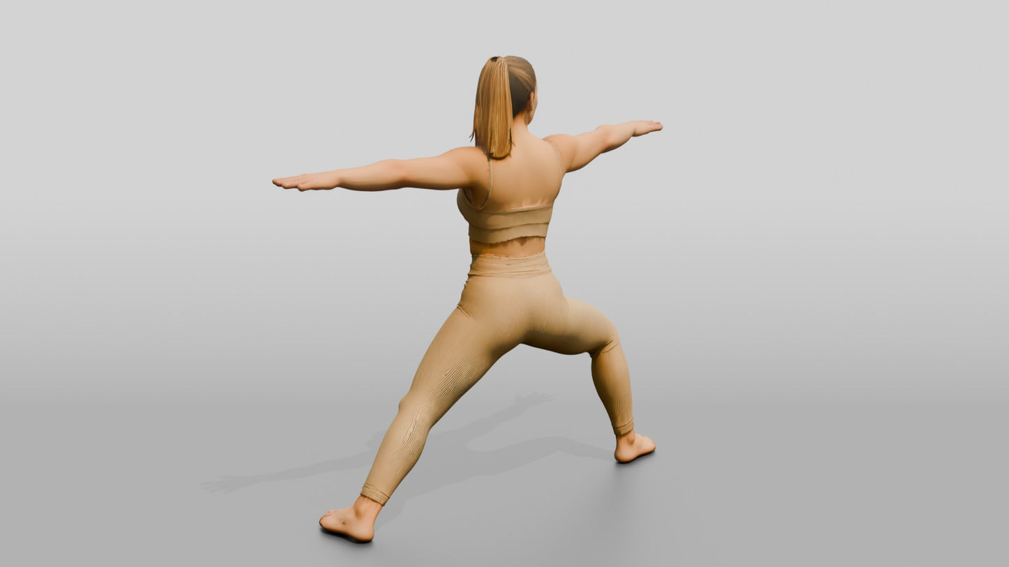Warrior II Pose Woman