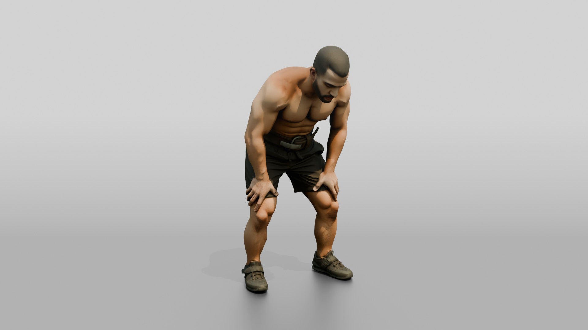 Man Resting After Heavy Lift