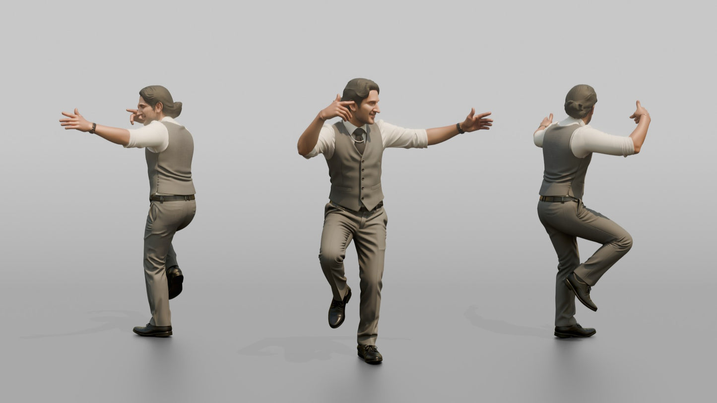 Wedding Guest Breaking into a Funky Dance Move