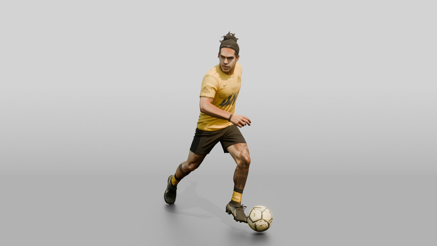Soccer Player Side-Step Dribble