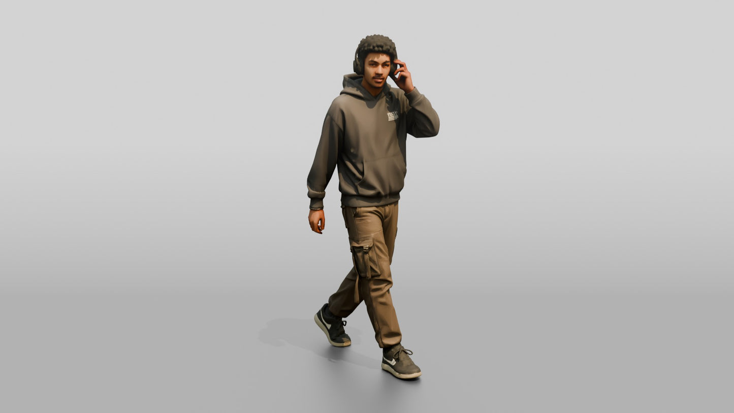 North African Male Walking