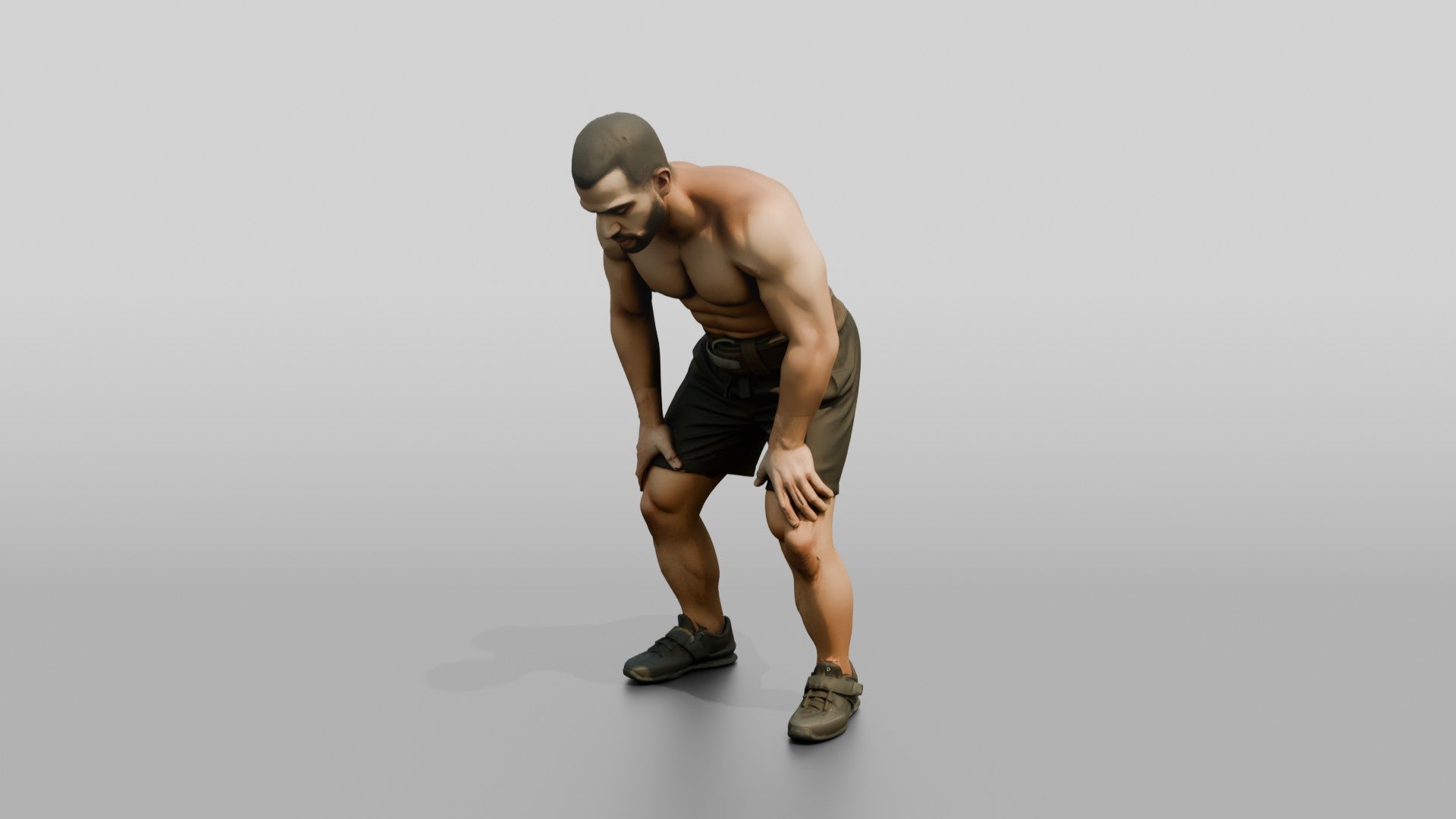 Man Resting After Heavy Lift